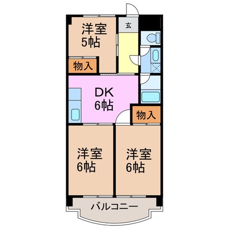 新栄ハイツの物件間取画像